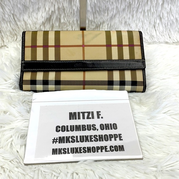 BURBERRY LONG WALLET TRIFOLD - Picture 1 of 12